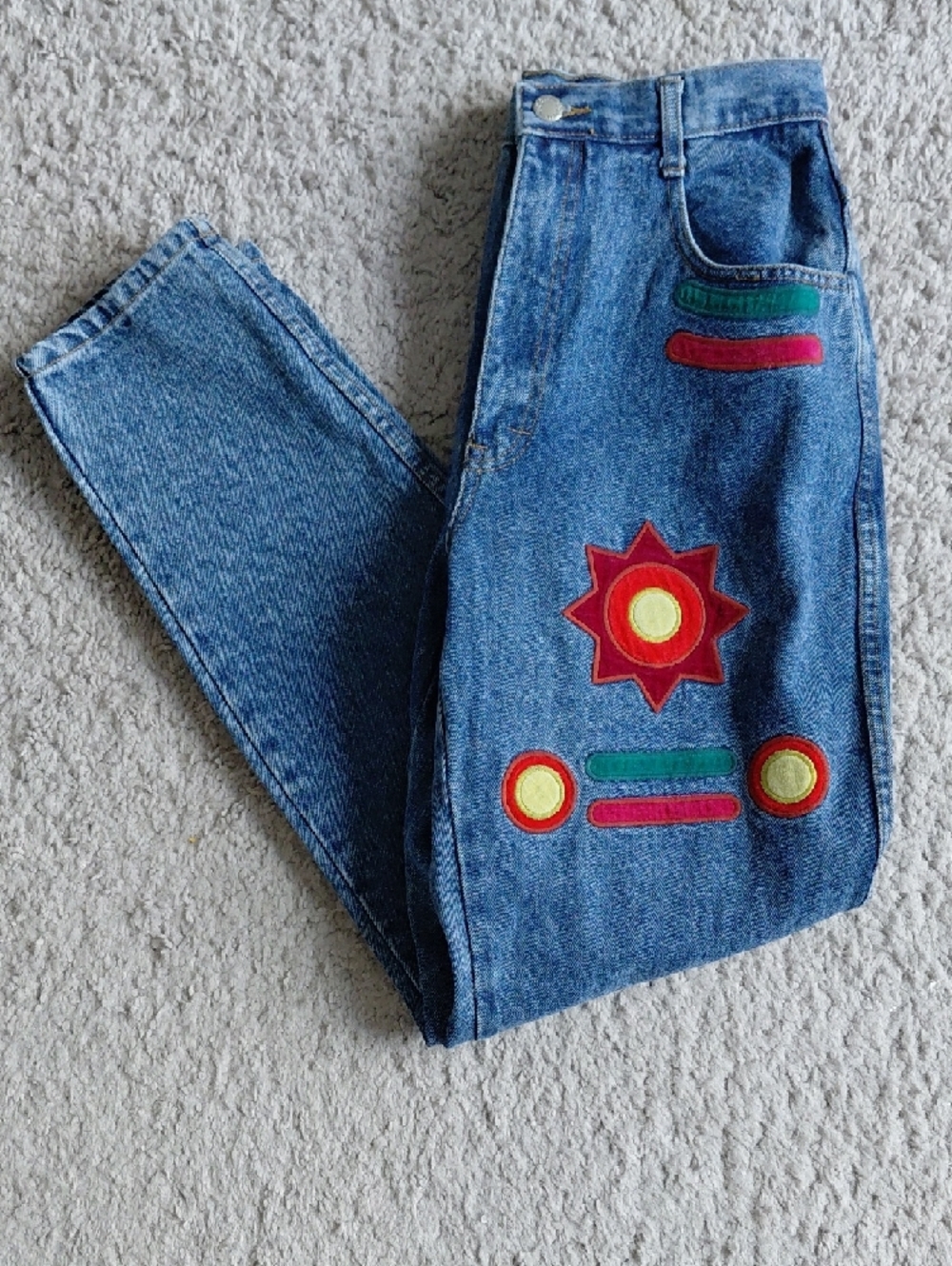 Boom Boom Embroidered Patch Jeans - Picture 2 of 8